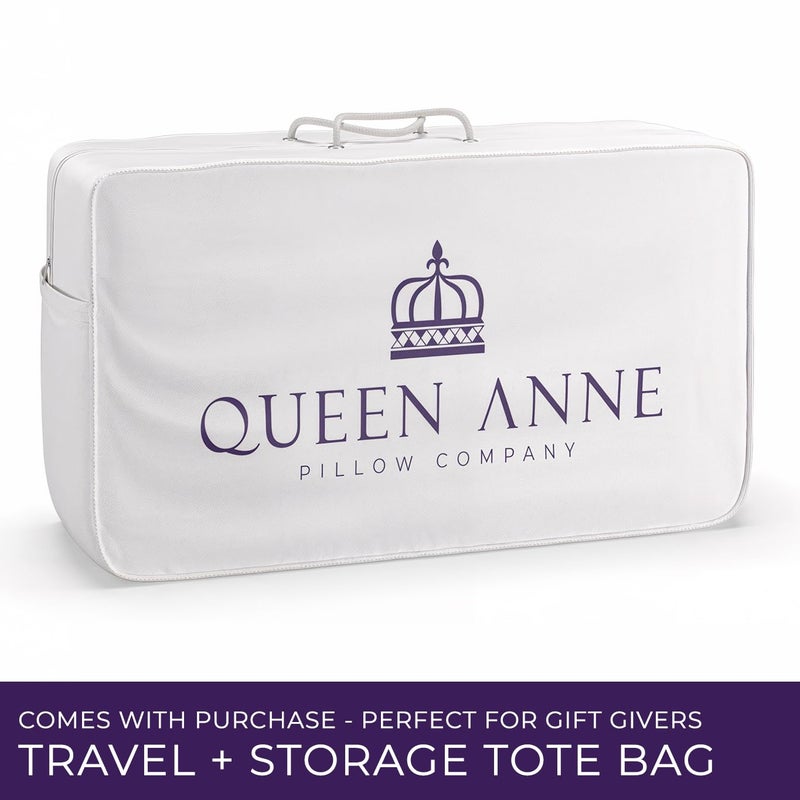 Queen Anne Hotel Collection Pillows â€“ Luxury Down Alternative Bed Pillows (Queen Medium) â€“ Ultimate Comfort, Hypoallergenic, Made in The USA - Image 4